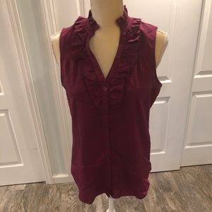 Purple Sleeveless Blouse